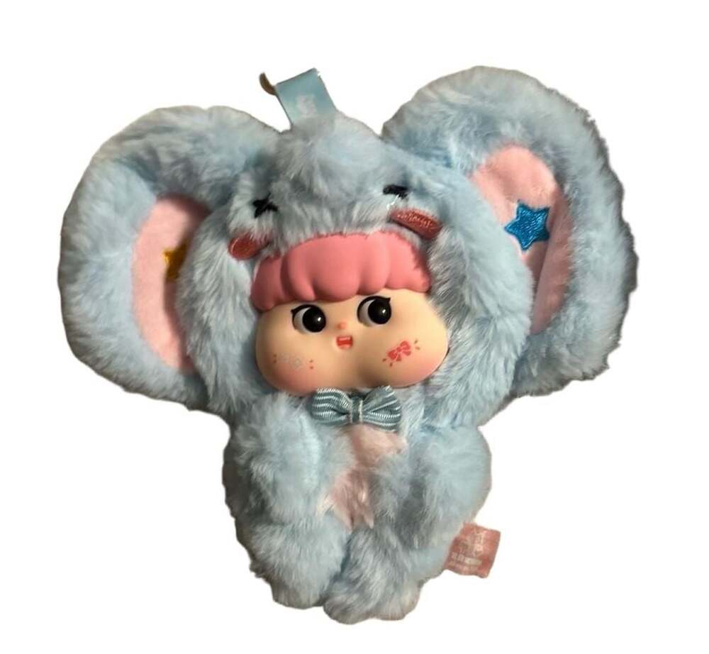 Baby Three Fatty Big Eared Animal Plush Pendant Naughty Elephant - Picture 2 of 5